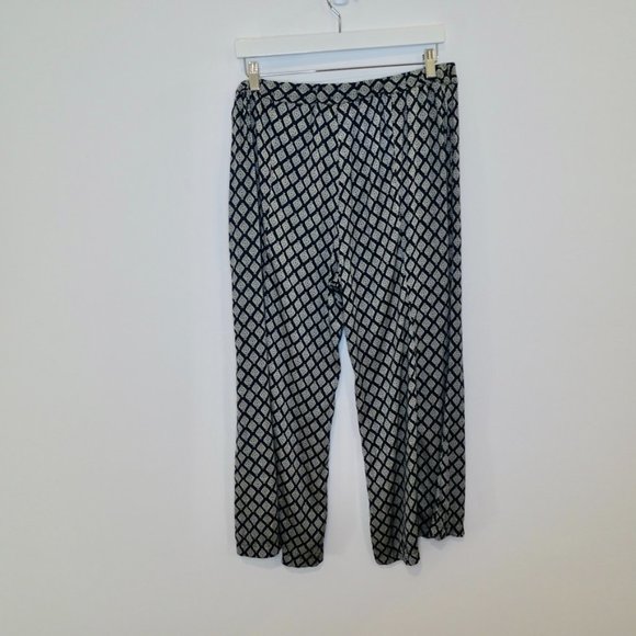 Saturday Sunday Anthropologie Wide Leg Cropped Pants Size Large - Picture 7 of 11